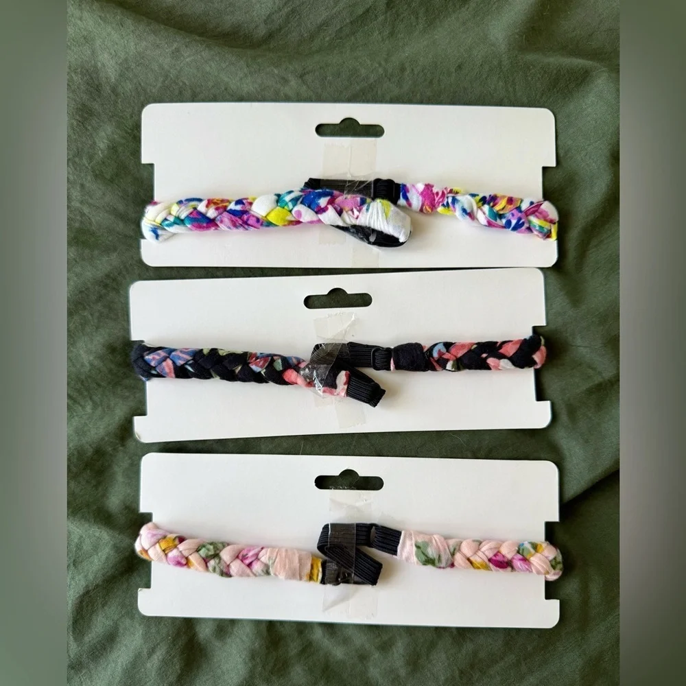 🐸 Frog Sac Braided Fabric Headbands (Set of 3)